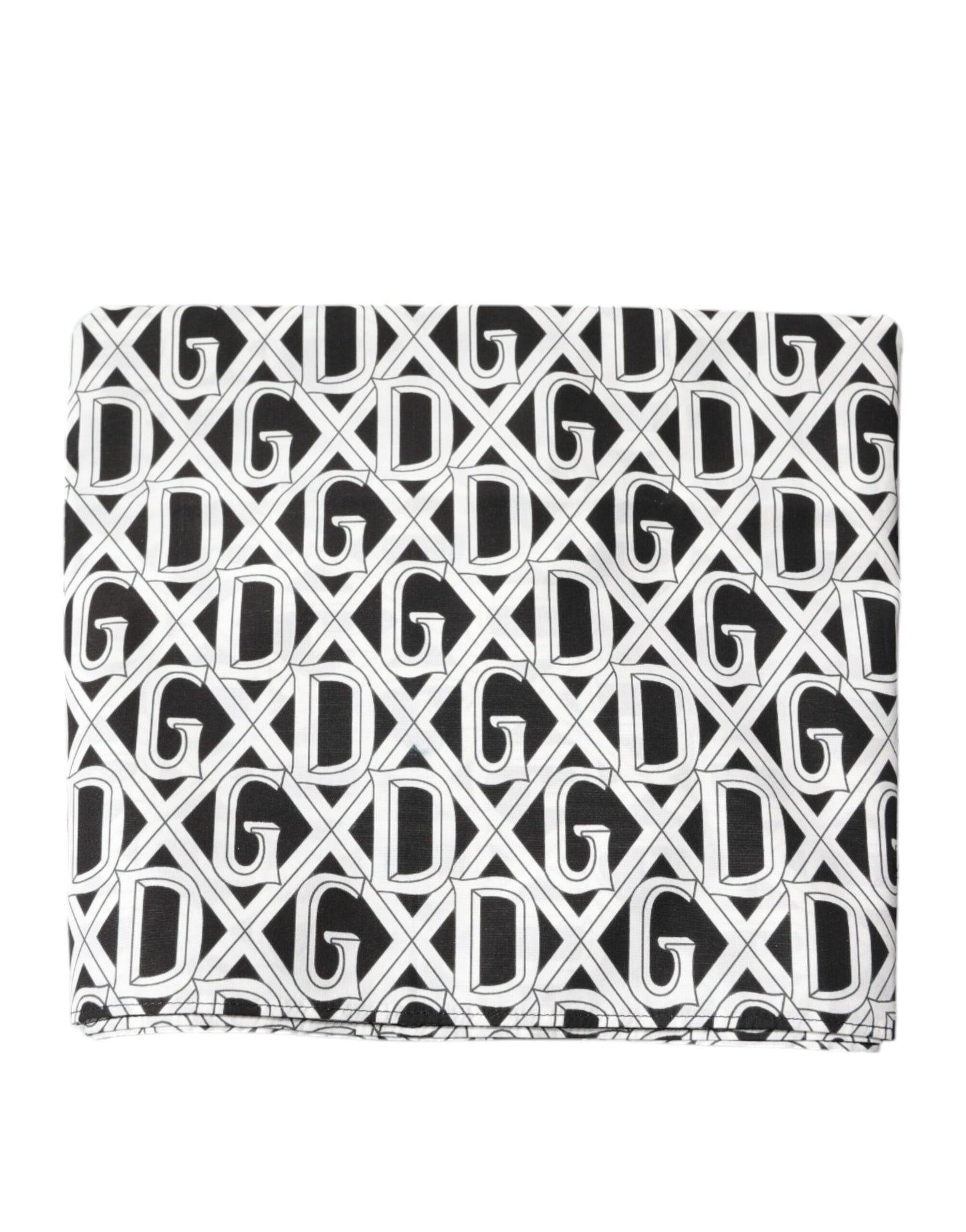 Dolce & Gabbana White Logo Monogram Cotton Bandana Scarf