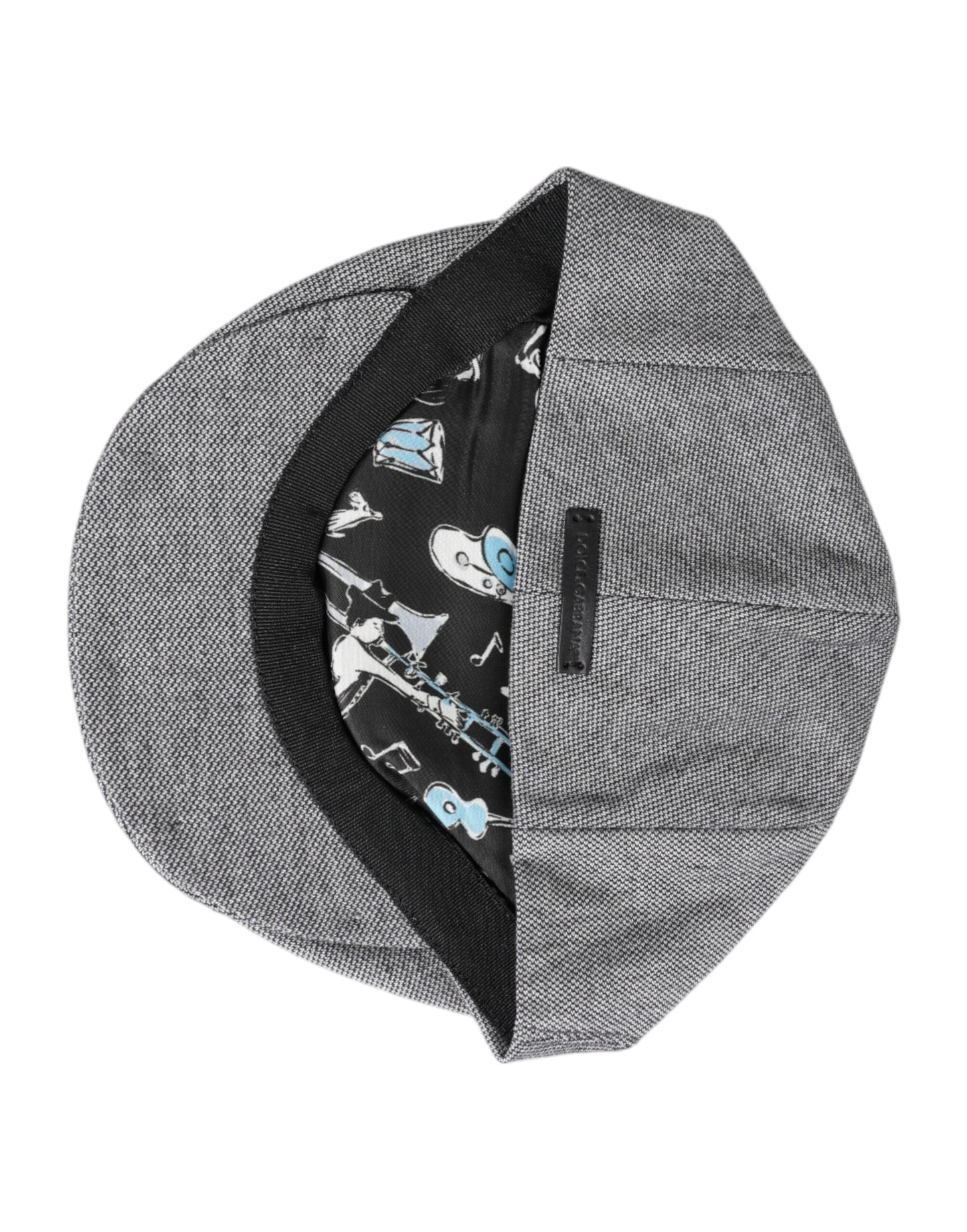 Dolce & Gabbana Gray Cotton Newsboy Capello Cabbie Hat