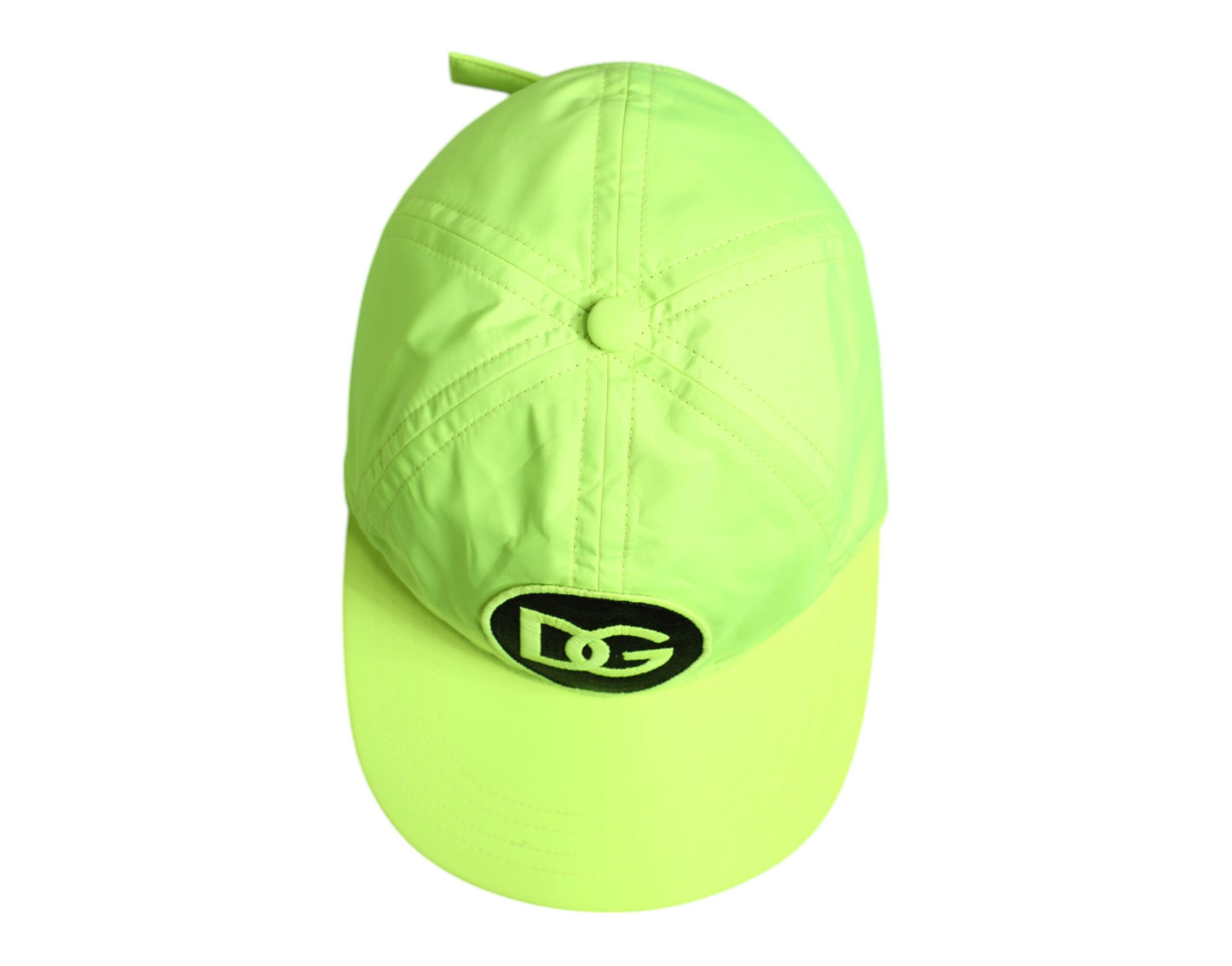 Dolce & Gabbana Yellow Green DG Logo 6 Panels Baseball Cap