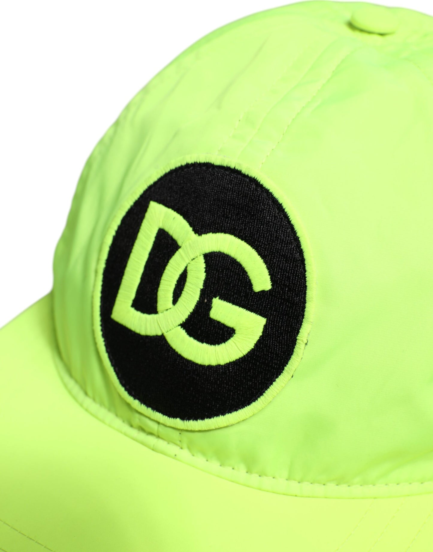 Dolce & Gabbana Yellow Green DG Logo 6 Panels Baseball Cap