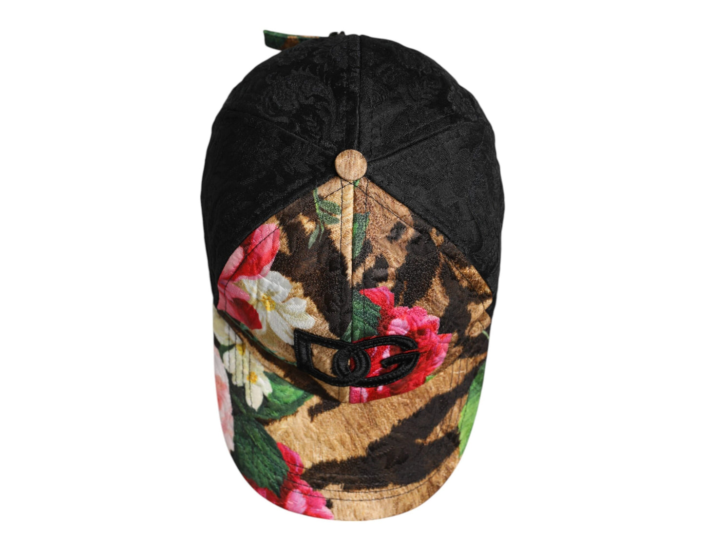 Dolce & Gabbana Multicolor DG Logo Patch 6 Panels Baseball Cap