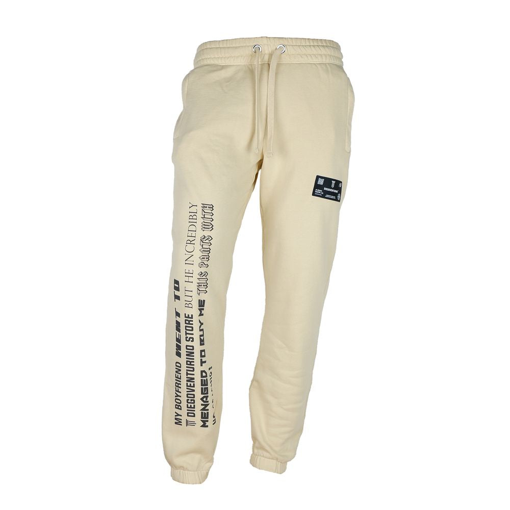 Diego Venturino Beige Cotton Men's Track Pant