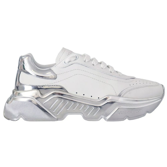 Dolce & Gabbana White Calfskin Men Sneaker