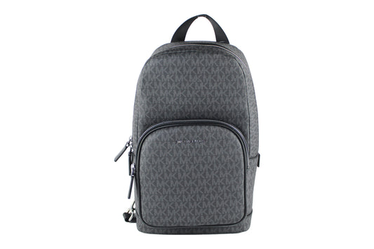 Michael Kors Cooper Medium Black Signature Sling Backpack