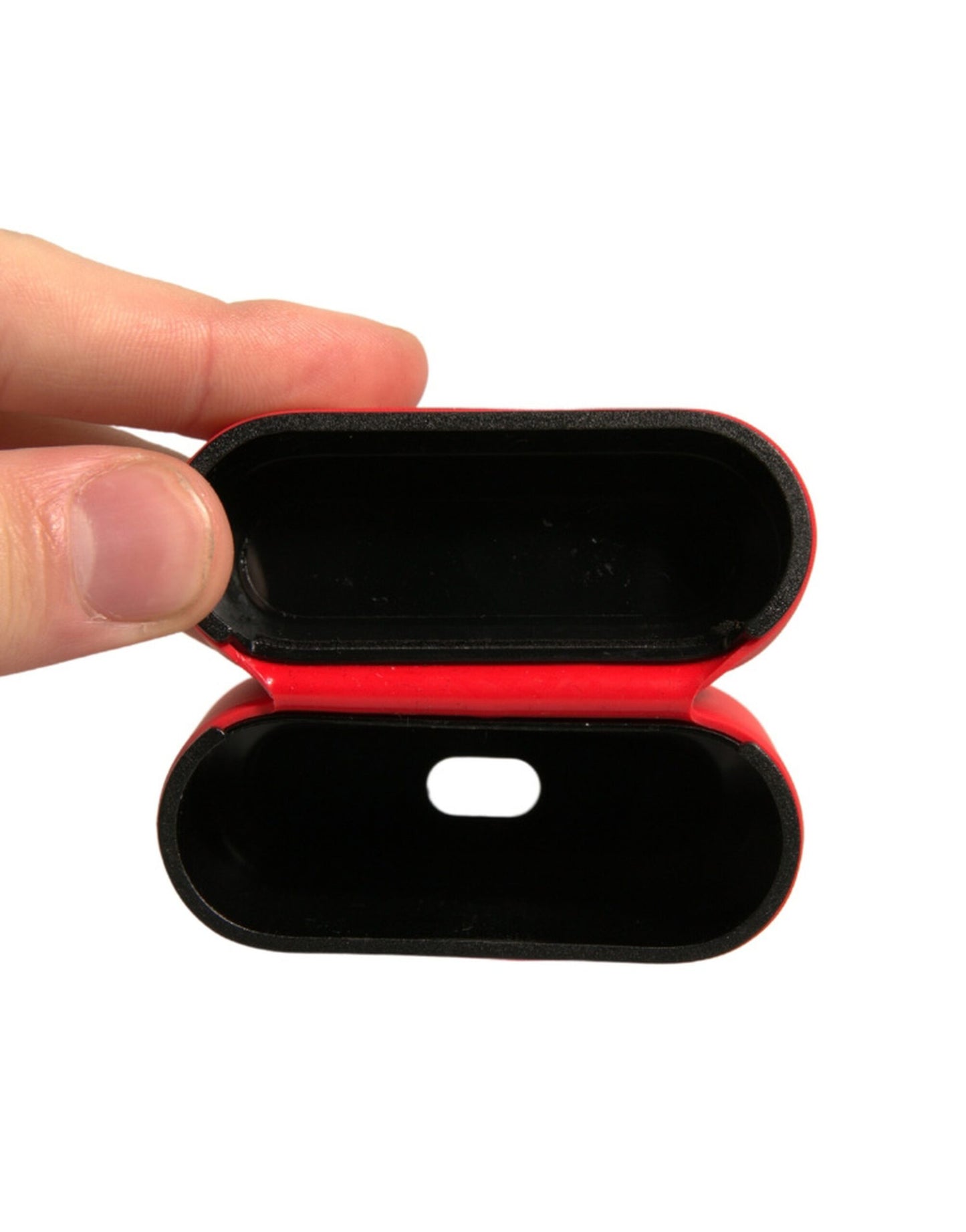 Dolce & Gabbana Red Embossed Logo Plaque Holder Airpods Case