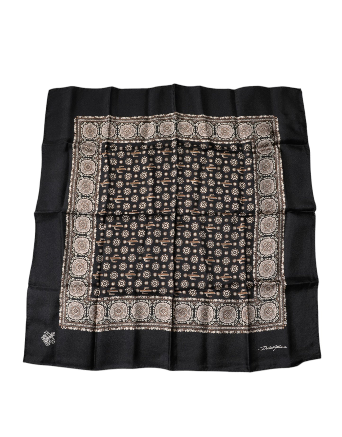 Dolce & Gabbana Multicolor Cactus Square Handkerchief Scarf