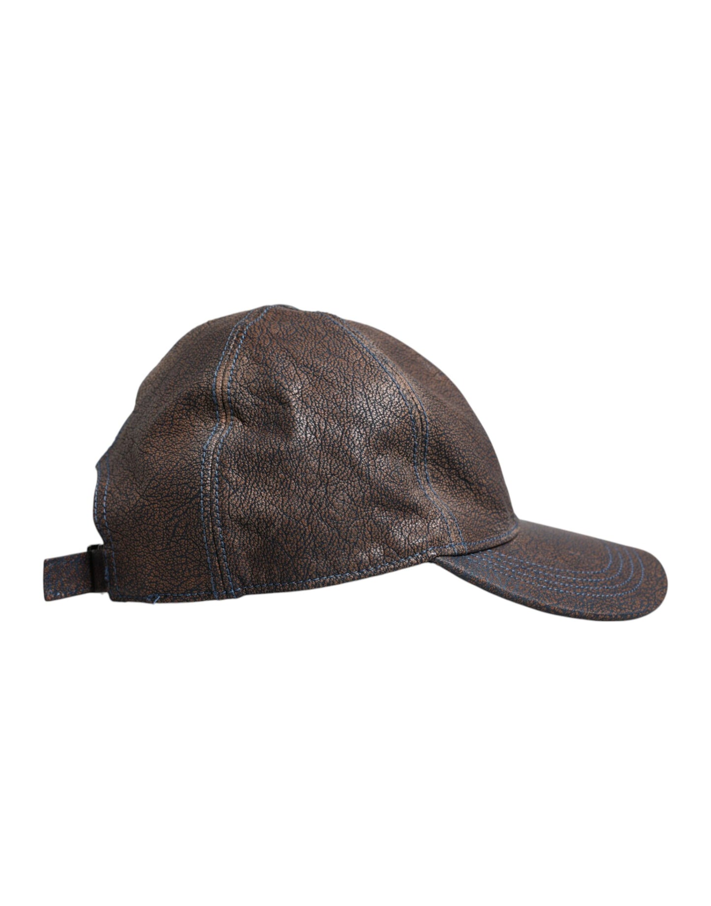 Dolce & Gabbana Brown Goatskin Leather Baseball Cap
