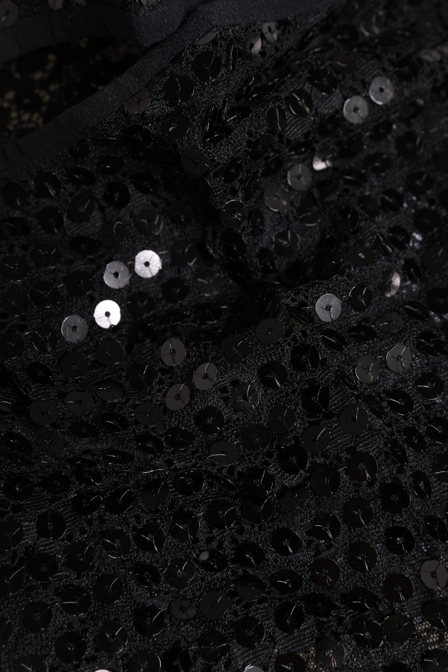 Dolce & Gabbana Black Sequined Nylon Ski Mask Balaclava Hat