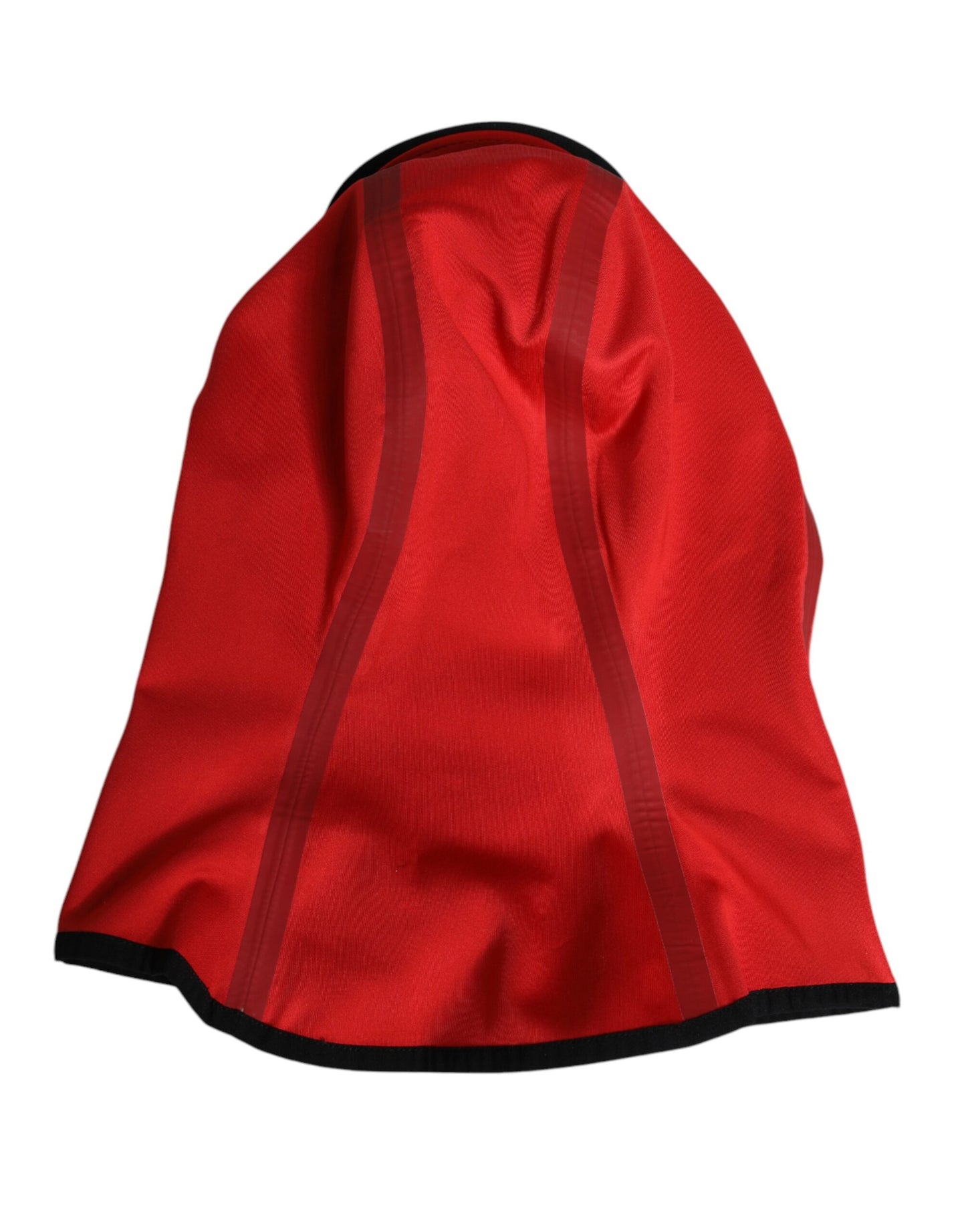 Dolce & Gabbana Red Logo Polyester Wide Brim Balaclava Hat