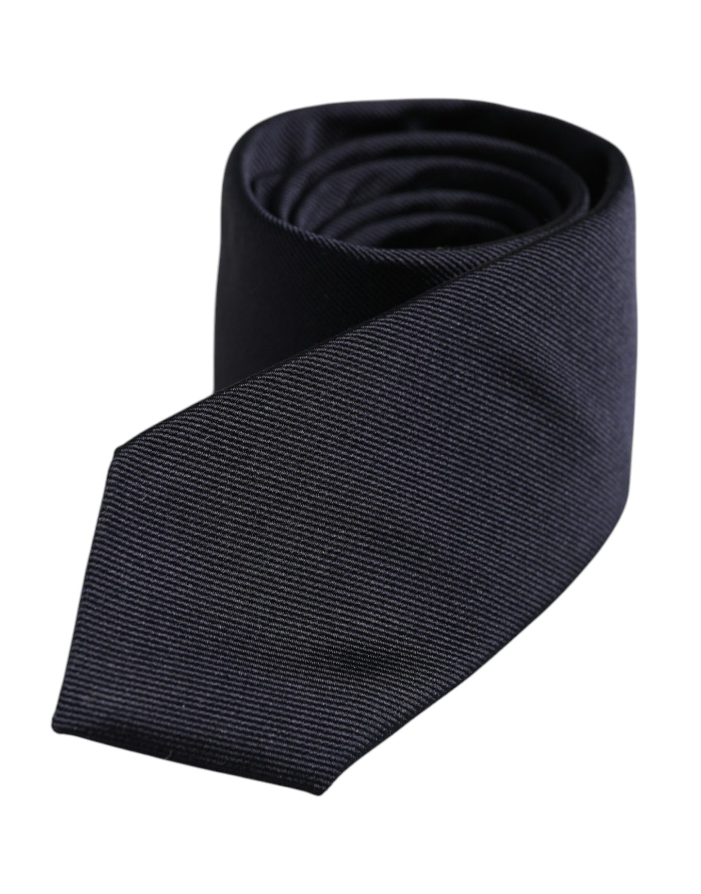 Dolce & Gabbana Dark Blue Silk Adjustable Necktie Tie