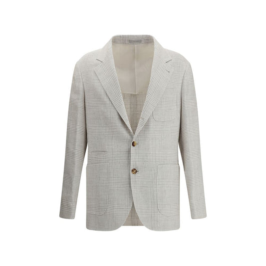 Brunello Cucinelli Check pattern linen Blazer