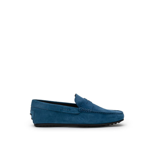 Tod's Blue Suede Leather Loafer