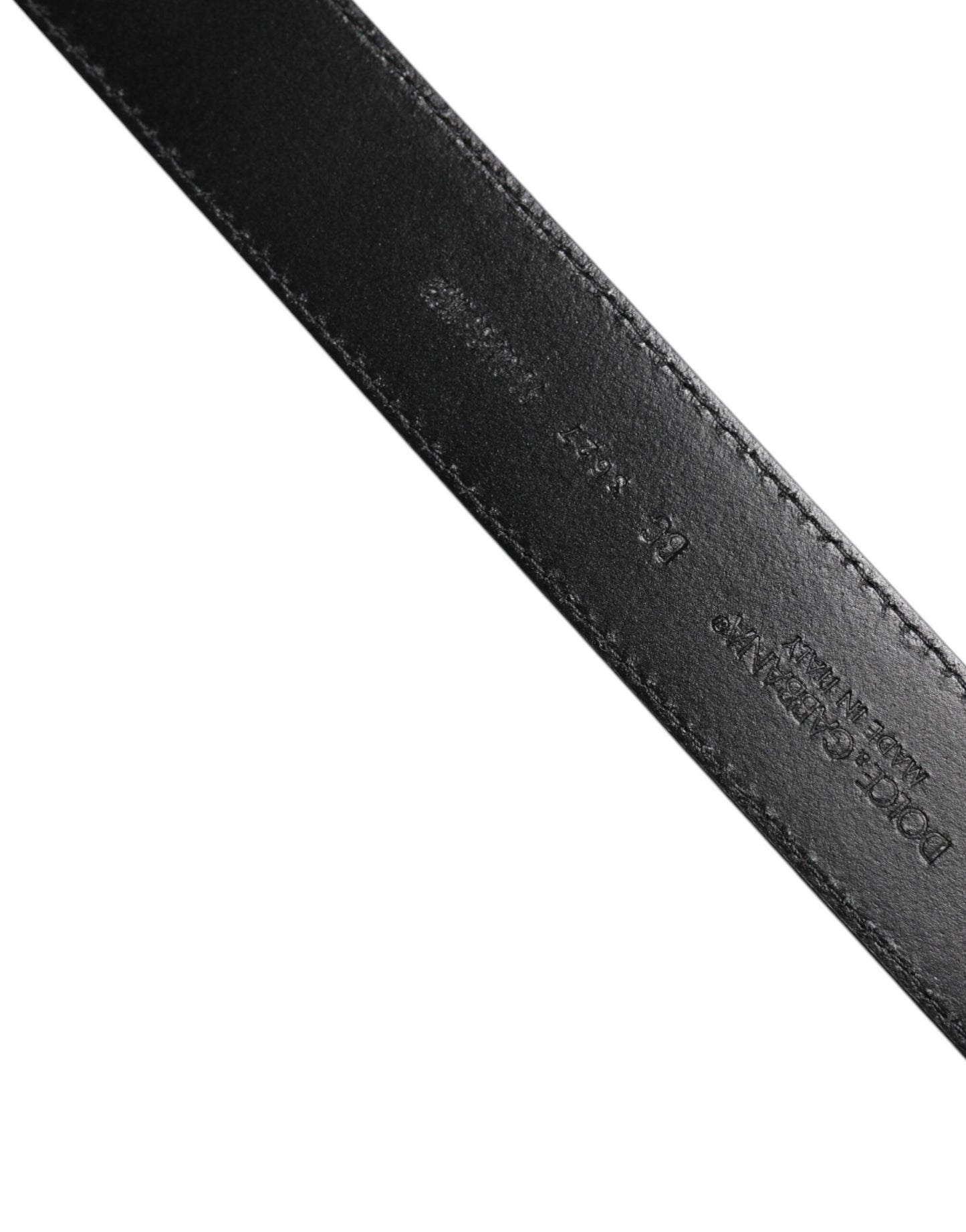 Dolce & Gabbana Black Leather Metal Buckle Classic Belt