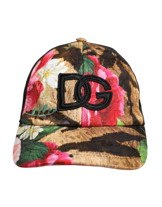 Dolce & Gabbana Multicolor DG Logo Patch 6 Panels Baseball Cap