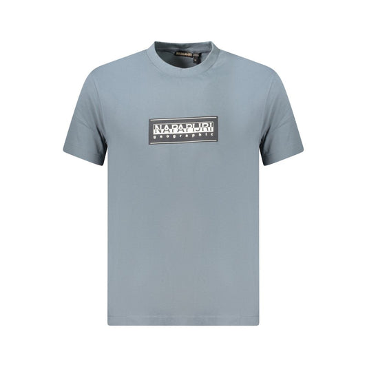 Napapijri Gray Cotton Men T-Shirt
