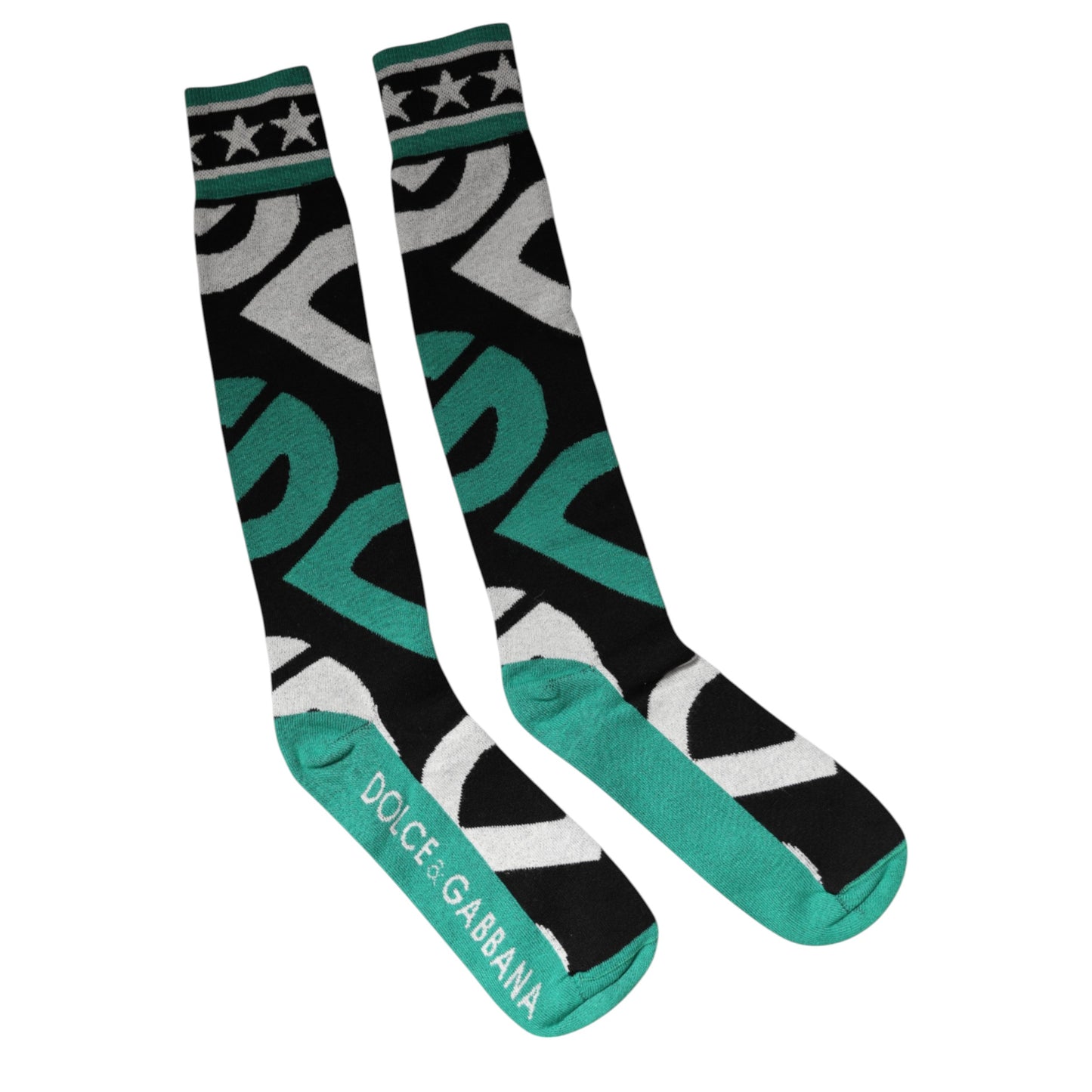 Dolce & Gabbana Multicolor Cotton Stretch Over Calf Socks