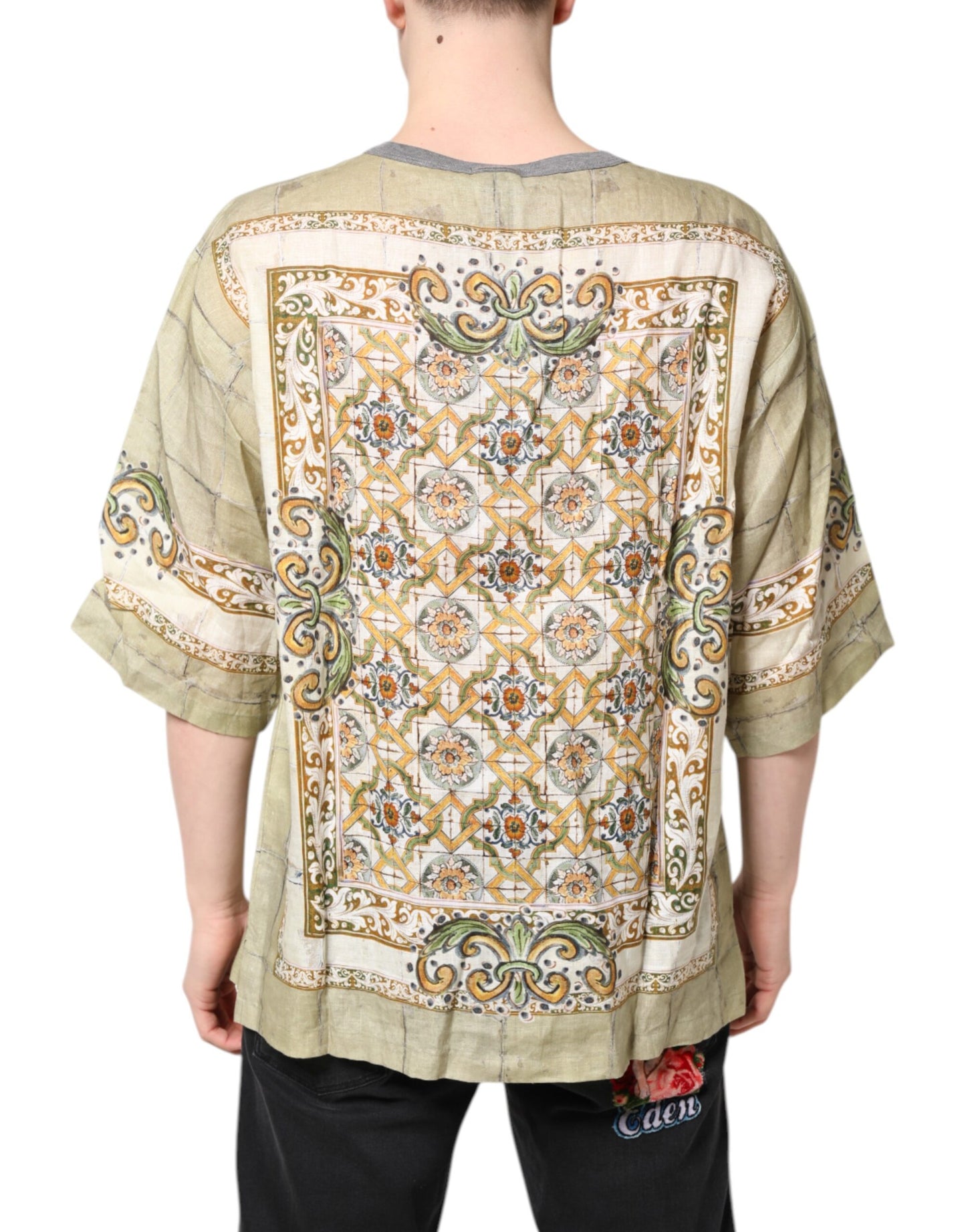 Dolce & Gabbana Religious Print Men Short Sleeves T-shirt