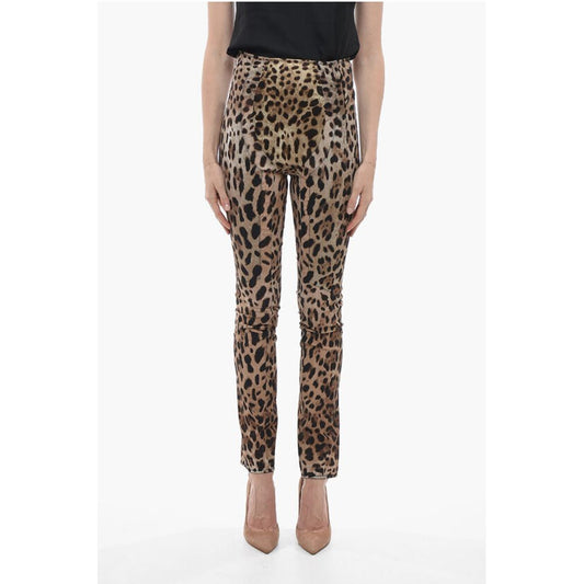 Dolce & Gabbana Animal Patterned Skinny Fit Pants